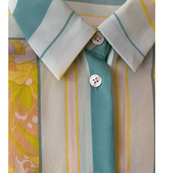 Samsøe & Samsøe “Alessandra” AOP Silk Shirt – Little Italy Print - Picture 5 of 12